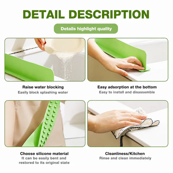 SplashShield Pro™ Premium Kitchen Sink Splash Guard | Buy 1 Get 1 FREE