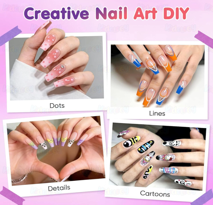 Premium Design Nail Pen Collection ( 12 Color Set )