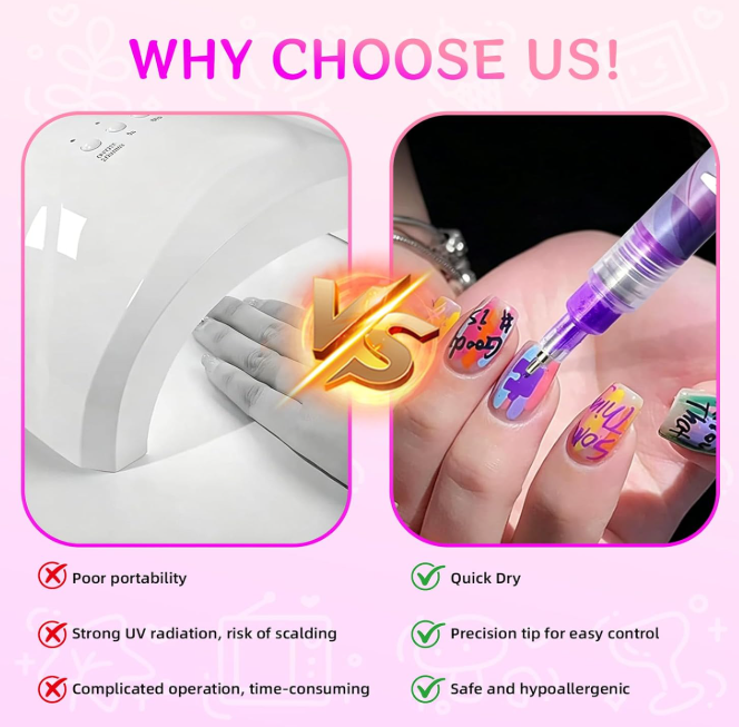 Premium Design Nail Pen Collection ( 12 Color Set )