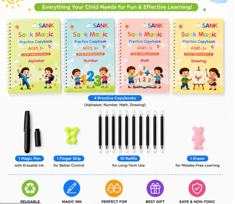 LittleGenius™ Magic Copybook Kit | FREE Pen, Grip & 10 Refills