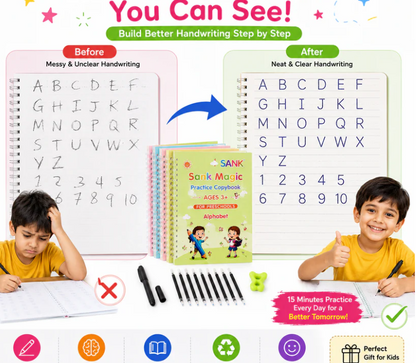 LittleGenius™ Magic Copybook Kit | FREE Pen, Grip & 10 Refills